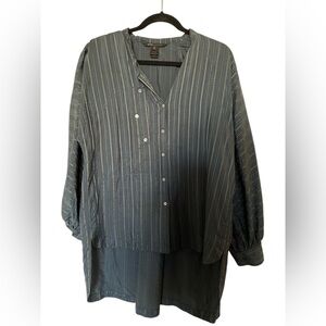 Marc Jacobs Women’s Striped Silk Blouse – Size 8